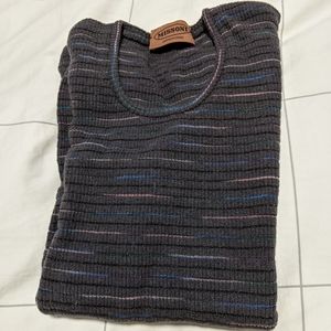 Missoni knit long sleeve shirt with stripes